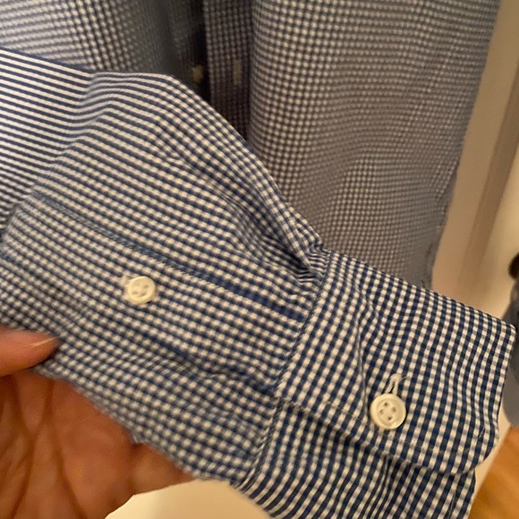 J. Crew Factory Boys' long-sleeve flex Thompson patterned shirt - Size 14 - Picture 6 of 8